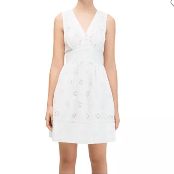 Kate Spade Spade Cover Eyelet Mini Dress White - Picture 15 of 15